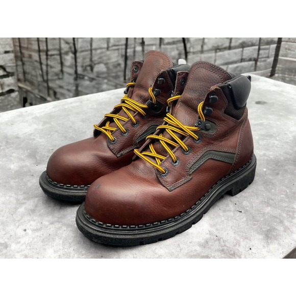 Red Wing 2226 USA Made DynaForce Steel Toe Brown Leather Work Boots Mens 7 EUC - Picture 6 of 12